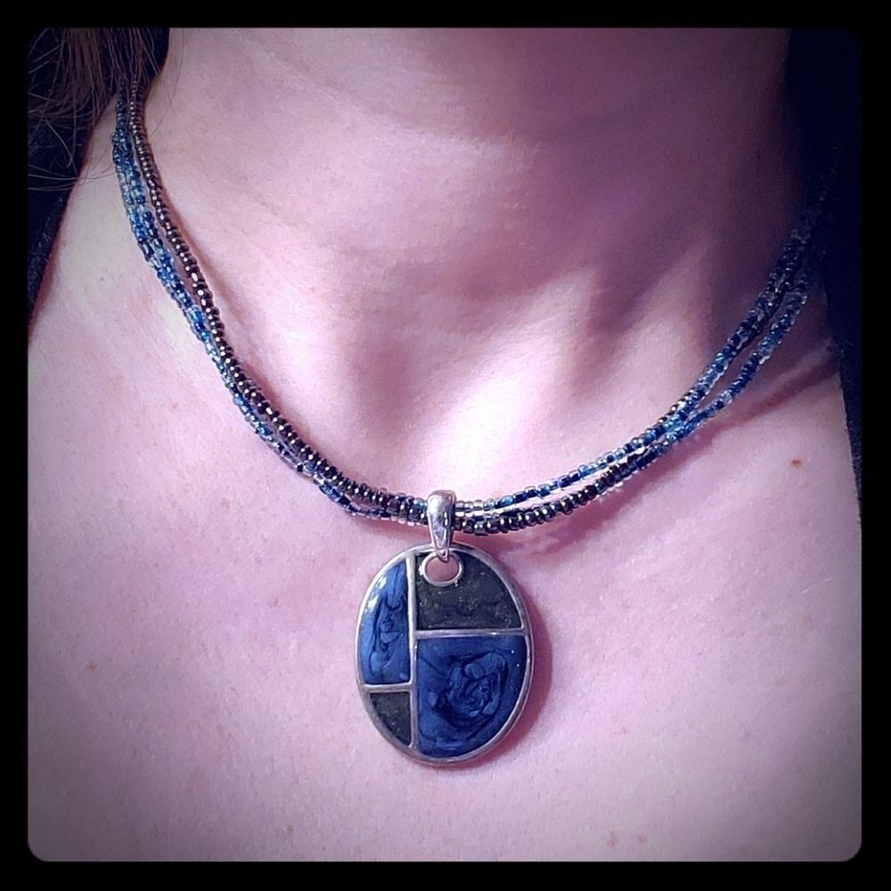 Blue vintage‎ necklace